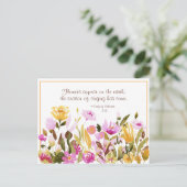 Das Lied von Solomon 2:12 Blume erscheint auf der  Postkarte (Stehend Vorderseite)