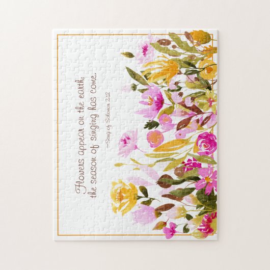 Das Lied von Solomon 2:12 Blume erscheint auf der  Puzzle (Vertikal)