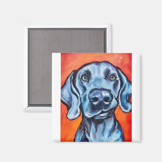 Das Lied! Weimaraner Magnet (Vorderseite/Rückseite)