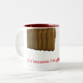 Das liegt daran, dass ich Ingwer bin, oder? Zweifarbige Tasse (Vorderseite Links)