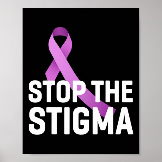 Das Lila Bewusstsein für das Ende der Stigma Poster (Vorne)