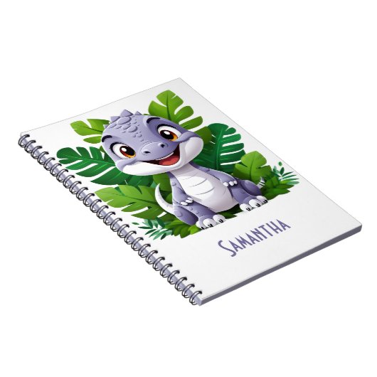 Das Lila Dinosaurier-Adventure-Notebook für Kinder Notizblock (Rechte Seite)