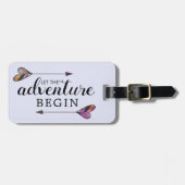 Das Lila Erlebnisanfängerherz gelassen Gepäckanhänger (Vorderseite horizontal)