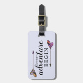 Das Lila Erlebnisanfängerherz gelassen Gepäckanhänger (Vorderseite vertikal)