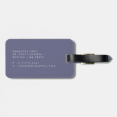 Das Lila Erlebnisanfängerherz gelassen Gepäckanhänger (Rückseite horizontal)