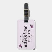 Das Lila Erlebnisanfängerherz gelassen Gepäckanhänger (Vorderseite vertikal)
