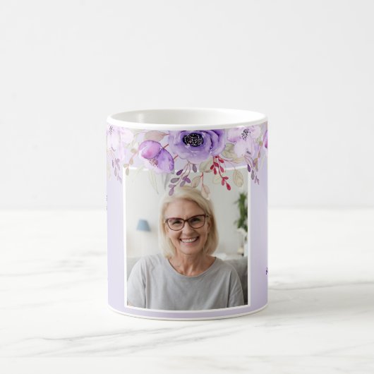 Das Lila Foto zur Erinnerung Kaffeetasse (Mittel)