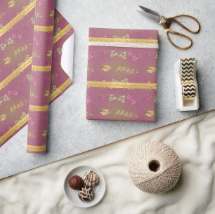 Das Lila Wrapping-Papier des Weihnachtsmanns Geschenkpapier