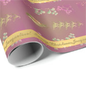 Das Lila Wrapping-Papier des Weihnachtsmanns Geschenkpapier (Rolleneckpunkt)