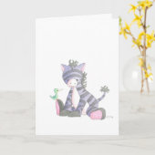 Das lila Zebra, den Regenbogen hinterherjagend Karte (Gelbe Blume)