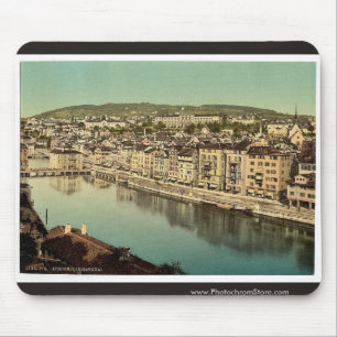 Das Limmatquay, mit Polytechnik, Zürich, Switzerl Mousepad
