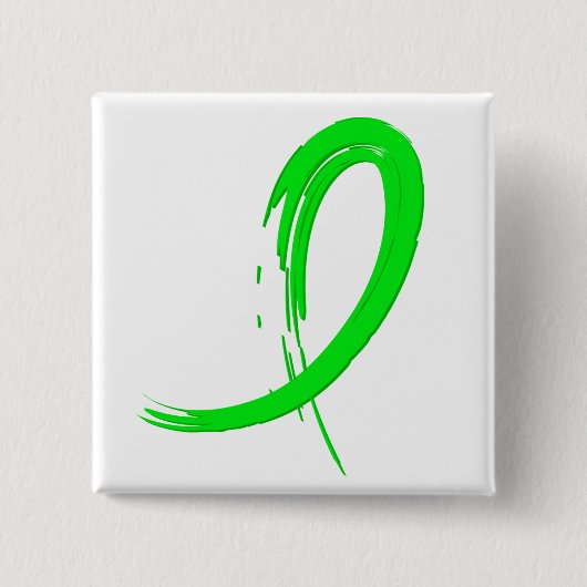 Das Limone grüne Band A4 Lyme Krankheit Button (Vorderseite)