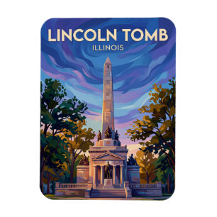 Das Lincoln-Grab auf dem Oak Ridge Cemetery USA Magnet