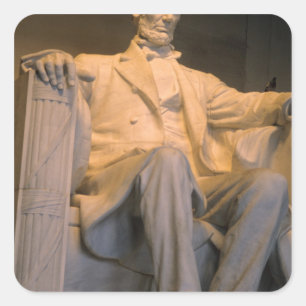 Das Lincoln Memorial in Washington DC. Quadratischer Aufkleber