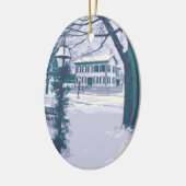 Das Lincoln-Zuhause am Weihnachten Keramikornament (Links)