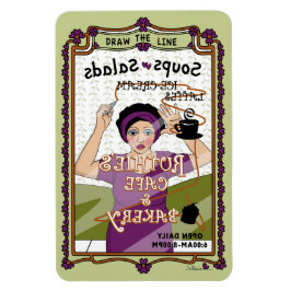 Das Line_A_4x6 Kühlschrank Magnet gezeichnet