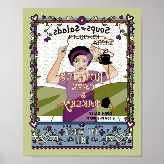 Das Line_A_8x10-Poster gezeichnet Poster (Vorne)