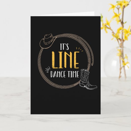 Das Line Dance Time Line Dance Karte (Gelbe Blume)