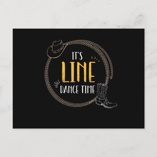 Das Line Dance Time Line Dance Postkarte (Vorderseite)