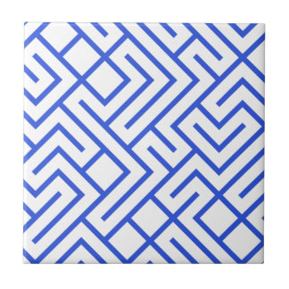 Das lined Labyrinth Type Blue Muster Fliese