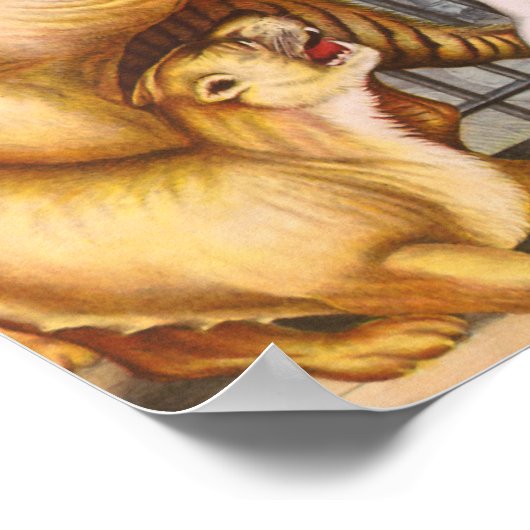 Das Lion Tamer Vintag Circus Poster (Ecke)