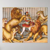 Das Lion Tamer Vintag Circus Poster (Vorne)