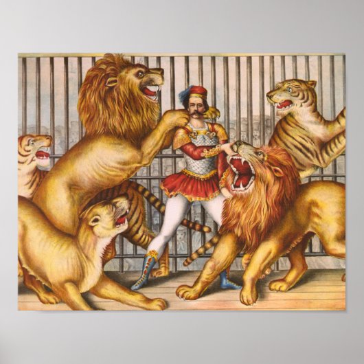 Das Lion Tamer Vintag Circus Poster (Vorne)