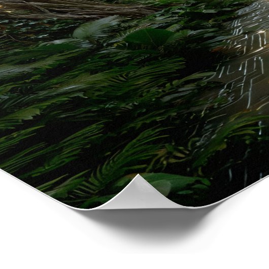 Das Living Network - Solarpunk-Poster Poster (Ecke)