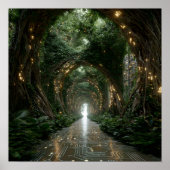 Das Living Network - Solarpunk-Poster Poster (Vorne)