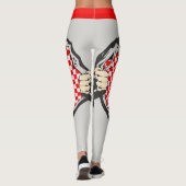 Das Loch im Stoff und die kroatischen Farben Leggings (Rückseite)