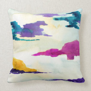 Das Loch Scottish Abstrakt Watercolor Cushion Kissen