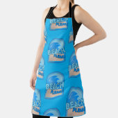 Das Logo "Beach Bitte Fun Wves" für Sommerspass Schürze (InSitu)
