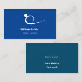 Das Logo "Blue Modern Modern Person" begrüßt Visitenkarte (Vorne/Hinten)