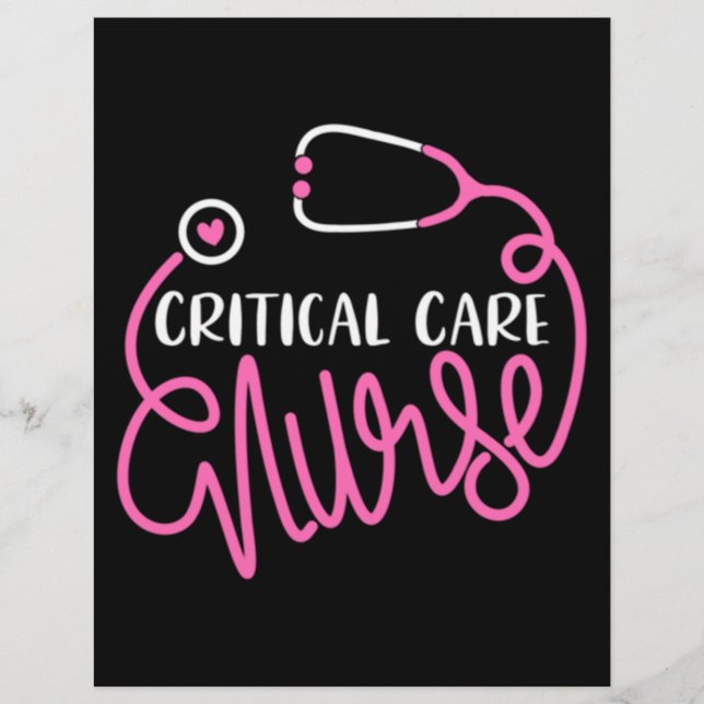 Das Logo "Critical Care Nurse" für kritische Pfleg Briefbogen (Vorderseite)