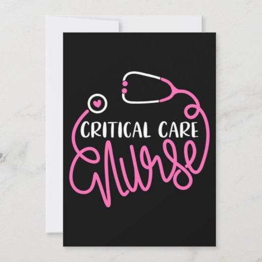 Das Logo "Critical Care Nurse" für kritische Pfleg Einladung (Vorderseite)