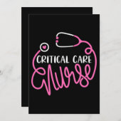 Das Logo "Critical Care Nurse" für kritische Pfleg Einladung (Vorne/Hinten)