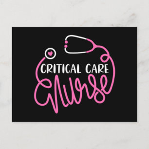 Das Logo "Critical Care Nurse" für kritische Pfleg Feiertagspostkarte