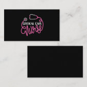 Das Logo "Critical Care Nurse" für kritische Pfleg Visitenkarte (Vorne/Hinten)