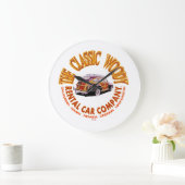 Das Logo der "Classic Woody Rental Car Company" Ve Große Wanduhr (Zuhause)