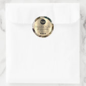 Das Logo der grünen Aquarellfarben danke dem Aufkl Runder Aufkleber (Tasche)