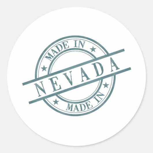 Das Logo der Nevada Green Round-Rubber-Briefmarke Runder Aufkleber (Vorderseite)