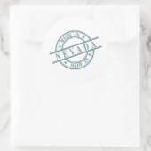Das Logo der Nevada Green Round-Rubber-Briefmarke Runder Aufkleber (Tasche)