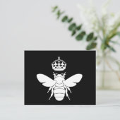 Das Logo der weißen Königin Bee... Sind Sie eine K Postkarte (Stehend Vorderseite)