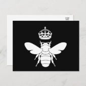 Das Logo der weißen Königin Bee... Sind Sie eine K Postkarte (Vorne/Hinten)