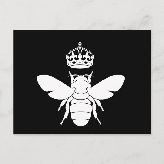 Das Logo der weißen Königin Bee... Sind Sie eine K Postkarte (Vorderseite)