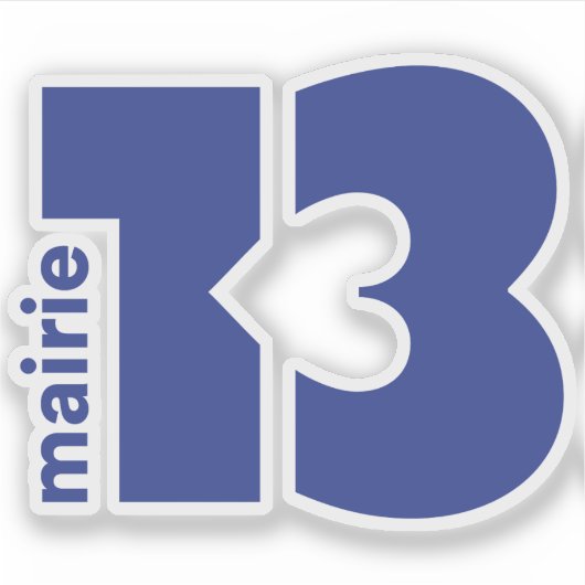 Das Logo des 13. Pariser Arrondissements Aufkleber (Vorderseite)