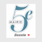 Das Logo des 5. Pariser Arrondissement Aufkleber (Blatt)