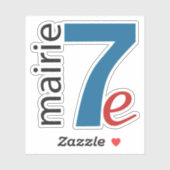 Das Logo des 7. Pariser Arrondissements Aufkleber (Blatt)