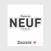 Das Logo des 9. Pariser Arrondissements Aufkleber (Blatt)