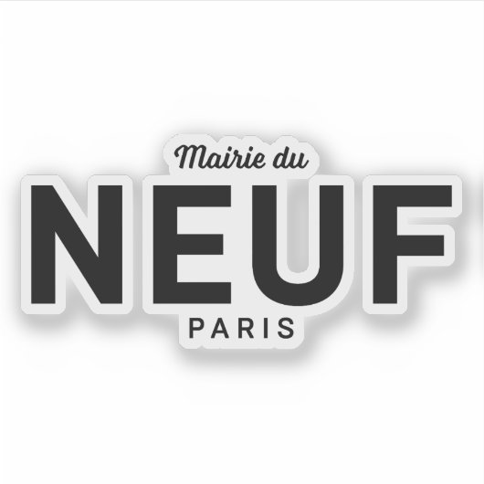 Das Logo des 9. Pariser Arrondissements Aufkleber (Vorderseite)